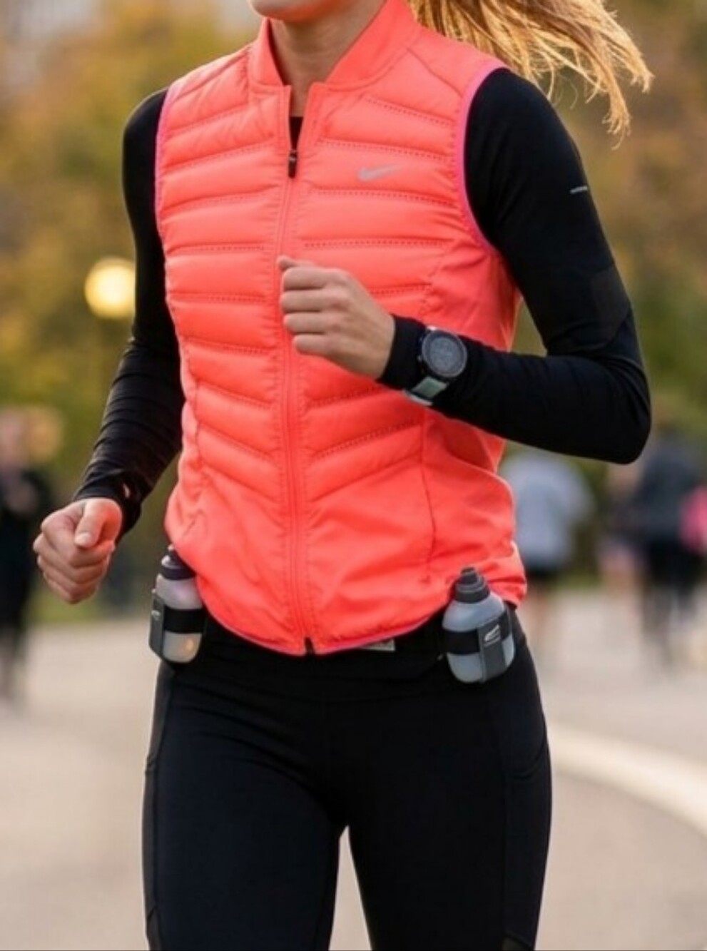 Nike Vest Aeroloft 800 Goose Down Coral Puffer for Runners